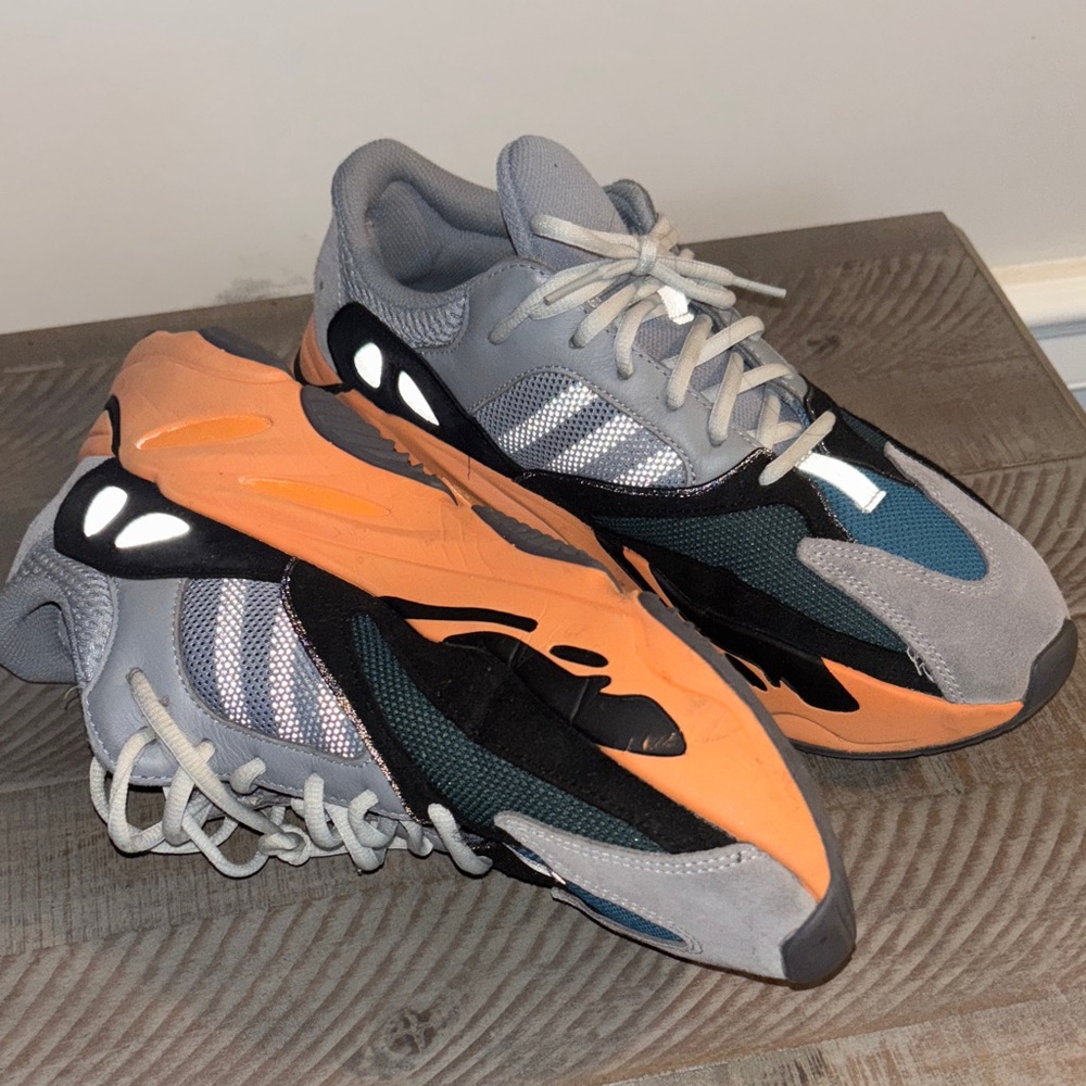 Yeezy Boost 700 Gray and Orange Sneakers